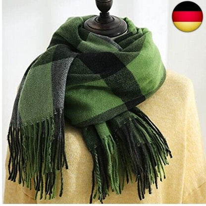 HYUET Winter Pashmina Schal Schal Damen Plaid Elegant Lange Weiche Warme