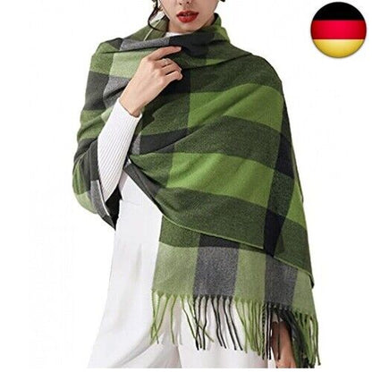 HYUET Winter Pashmina Schal Schal Damen Plaid Elegant Lange Weiche Warme