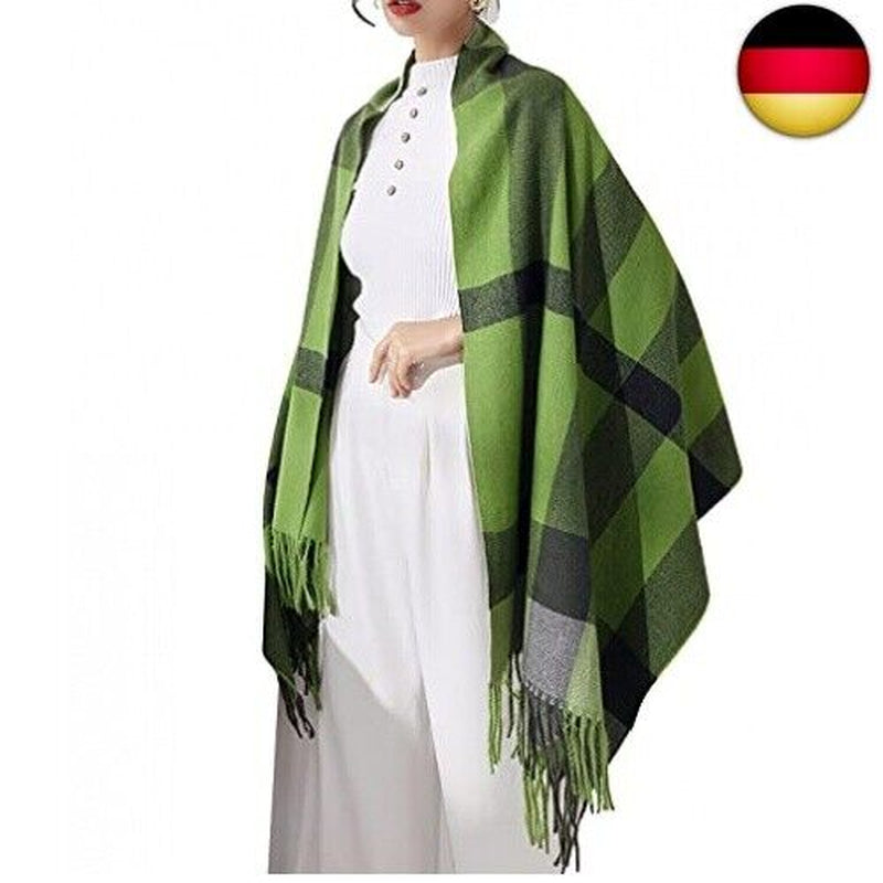 HYUET Winter Pashmina Schal Schal Damen Plaid Elegant Lange Weiche Warme